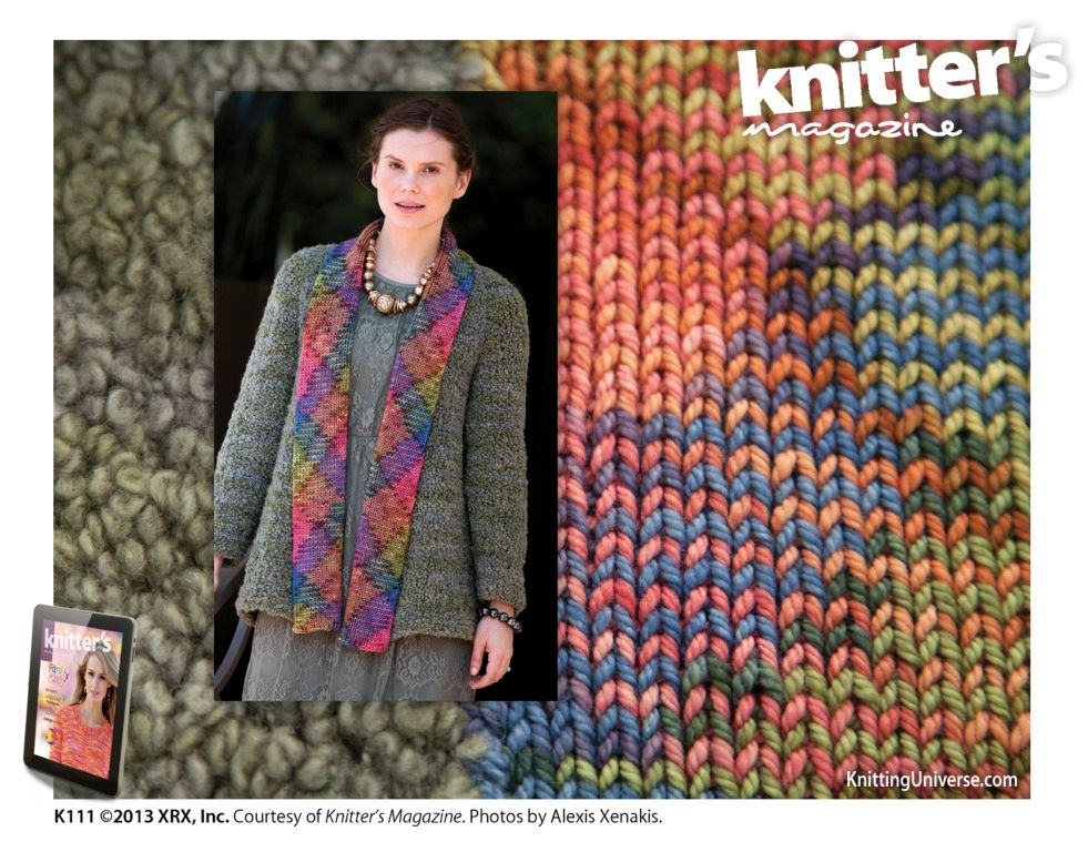 Patterned Collar in Symphony on Curlz Jacket